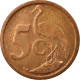 Monnaie, Afrique Du Sud, 5 Cents, 2008, Pretoria, TB+, Copper Plated Steel - Afrique Du Sud