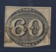 21448 -BRAZIL 1842 - #2  "OLHO DE BOI 60 REIS"  USED W/ CLIPPING ON BOTTOM RIGHT CORNER - Usati