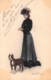 CPA ILLUSTRATEUR VIENNE M M MUNK 377 FEMME CHIEN ARTIST SIGNED LADY DOG CLARENCE UNDERWOOD - Vienne