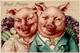 Schwein Personifiziert Neujahr  Lithographie 1904 I-II Cochon Bonne Annee - Other & Unclassified