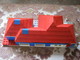 MAISONNETTE EN LEGO SYSTEM (Briques Rouges Et Bleues, Briques Toiture, Fenètres, Plaques Plates De Construction Etc.) - Lego System