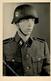 SS WK II Soldat Stahlhelm Uniform Foto AK I-II - War 1939-45