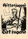 WK II HJ Hitlerjugend Tatjugend Künstler-Karte Sign. Mjölnir I-II - Guerre 1939-45