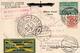 Zeppelinpost, Brasilien 1930, Si.59A, 5.000 Rs. Grün Mit Zusatz, Farbige Condorkarte, Best. Stpl. RECIFE 28 MAI 30", Ak. - Zeppeline