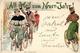 Fahrrad All Heil Neujahr  Lithographie 1899 I-II (Stauchung) Cycles Bonne Annee - Other & Unclassified