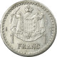 Monnaie, Monaco, Louis II, Franc, Undated (1943), Poissy, TTB+, Aluminium - 1922-1949 Louis II