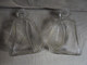 Ancien - 2 Flacons En Verre Hexagonaux (Pas De Bouchon) - Verre & Cristal