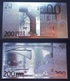 Set Complet De 7 Billets Plaqués ARGENT ( SILVER Plated Banknotes ) - Euros - Private Proofs / Unofficial