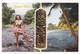 Carte Postale Charmante Tahitienne A La Rivière Fautaua - Polynésie Française