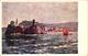 Slovenia, Piran, Pirano, View From The Sea, Adria Austellung With Mermaid Logo, Old Postcard 1913 - Slovenia