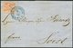 BRAUNSCHWEIG 3 BRIEF, 1852, 1852, 3 Sgr. Orangerot, Allseits Breit- Bis überrandig Mit Blauem K2 BRAUNSCHWEIG Auf Brief  - Brunswick