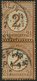 Dt. Reich 29 Paar O, 1874, 21/2 Auf 21/2 Gr. Braunorange Im Senkrechten Paar, Stempel BERLIN P.A. 9 (Juni 75), Pracht, K - Used Stamps