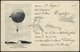 BALLON-FAHRTEN 1897-1916 20.9.19011, Deutscher Touring-Club Abt. Luftschiffahrt München, Abwurf Vom Ballon TOURING-CLUB  - Fesselballons