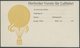 BALLON-FAHRTEN 1897-1916 1911/2, HERFORDER VEREIN FÜR LUFTFAHRT, Ungebrauchte Ballon-Finderkarte, Karte Oben Waagerecht  - Montgolfières