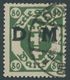 DIENSTMARKEN D 16 O, 1922, 80 Pf. Dunkelgrün, Zeitgerechte Entwertung DANZIG 5, Pracht, Fotobefund Gruber, Mi. 300.- - Other & Unclassified