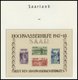 SAMMLUNGEN, LOTS **, In Den Hauptnummern Postfrisch Komplette Sammlung Saarland Von 1947-59, Block 1 Fingerabdruck Auf D - Other & Unclassified