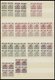 Portomarken: 1915-23, Postfrische Partie Verschiedener Ausgaben In Viererblocks, Prachterhaltung -> Automatically Genera - Autres & Non Classés