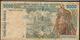 W.A.S. IVORY COAST FIRST DATE P 113Aa 5000 FRANCS (19)92 AVF NO P.h. DUSTY ! - West African States