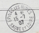 (RECTO / VERSO) LUXEUIL LES BAINS EN 1907 - MAISON DU CARDINAL JOUFFROY - BEAU CACHET - CPA VOYAGEE - Luxeuil Les Bains