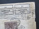 Lettland R-Brief Daugavpils 1938 Block 1 Zensur / Zoll Der Wehrmacht Bahnpost Marienburg - Eydtkuhnen Bedarf!!! - Latvia