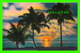 MIAMI, FL - SUN-UP OVER BAY BISCAYNE -  NOVELTI-CRAFT CO - - Miami