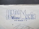 Italien 1939 Hotelpost Hotelumschlag Hotel Manin Milano Via Manin Nach Brackwede / Bielefeld Gesendet - Correo Aéreo