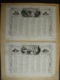 ALMANACH  1850 CALENDRIER 2 SEMESTRIELS  Lithographie  Allégorie  Confidence   Arabesque  Impr Dubois -Trianon - Big : ...-1900