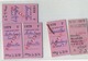 5  OLD TRAM - Train  Ticket :Tramways -tramwegen BRUXELLES  ( See Scans) - Autres & Non Classés