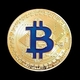 1 Pièce Plaquée OR ( GOLD Plated Coin ) - Bitcoin BTC ( Bleu ) - Other & Unclassified