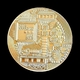 1 Pièce Plaquée OR ( GOLD Plated Coin ) - Bitcoin BTC ( Bleu ) - Other & Unclassified