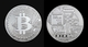 1 Pièce Plaquée ARGENT ( SILVER Plated Coin ) - Bitcoin BTC - Other & Unclassified