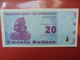 ZIMBABWE 20$ 2009 PEU CIRCULER/NEUF - Zimbabwe