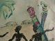 Delcampe - Dessin Aquarelle Encre De Chine Signée Dédicacée 1931 Bamboula Macabre Origine Et Signature à Déterminer...? - Art Populaire