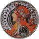 Niue, Mucha Zodiac ARIES 2011 Silver 925 Sterling Box CoA - Zodiaco Segno Zodiacale ARIETE Argento 925 - Niue