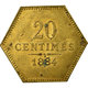 Monnaie, France, Filature De L'Abbaye, Yerres, 20 Centimes, 1884, SUP, Laiton - Monétaires / De Nécessité