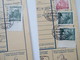 Delcampe - Böhmen Und Mähren Paketkarten / Postanweisung Abschnitte 147 Stück! Schöne Frankaturen! Randstücke! Fundgrube! Perfins - Collections