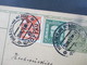 CSSR 1929 Ganzsache Mit 2 Zusatzfrankaturen Stempel Hradek Nad Nisou / Grottau Nach Ostritz Sachsen - Covers & Documents