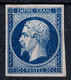 TIMBRE NAPOLEON N° 14 BLEU FONCÉ En NEUF (*) SANS GOMME Avec PETIT DÉFAUT Et 4 BELLES MARGES - 1853-1860 Napoléon III