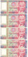 PERU 50000 INTIS 1988 P-142 LOT X5 UNC NOTES */* - Perú