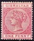 GIBRALTAR 1887 QV 1d Rose SG9 MH - Gibraltar