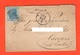 Regno 1873 Busta Vuota 20 Centesimi Azzurro Annullo Numerale 200 Viaggiata Da E Per Carrara Dell'Emilia - Storia Postale
