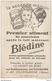 FI 8 -  CARTE PUBLICITAIRE BLEDINE JACQUEMAIRE - COLLECTION SUR LES CHAMPIGNONS : CRATERELLE CORNE D'ABONDANCE - 2 SCANS - Collections