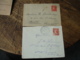 Lot De 2 Lettre Timbre Croix Rouge Semeuse 10 C Plus 5 Les 2 Types - 1877-1920: Période Semi Moderne