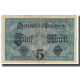 Billet, Allemagne, 5 Mark, 1917, 1917-08-01, KM:56a, TB - 5 Mark