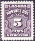 CANADA 1948 KGVI 5c Postage Due Violet SGD22 MH - Ongebruikt