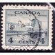 CANADA 1942 QEII 4 Cents Slate SG379 Used - Used Stamps