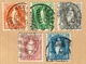 SERIE TIMBRES OBLITERES SIGNE 1888 C/.S.B.K. Nr:66B/71B. Y&TELLIER Nr:81/85. MICHEL Nr:58XB/63XB. - Usati