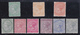 Bermuda Regina Vittoria 1865-93  Yverrt. 6,8,16,17,18,18a,20,21,22,  MLH * - Bermudas