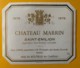 10520 - Château Marrin 1971 & 1976 Saint-Emilion  2 étiquettes - Bordeaux