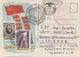 RUSSLAND R-Brief 1957 - 2 Sondermarken Auf RECO Schmuckbrief Mit Sonderstempeln Gel.1957 V.Russland In Die DDR - Briefe U. Dokumente